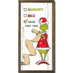 Christmas Art & Wall Decor>Kirklands Home Maybe Next Year Grinch Wall Plaque