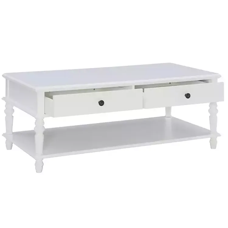 Kirklands Home McGhie 2-Drawer Coffee Table White Discount