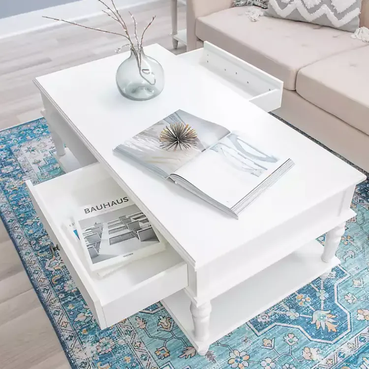 Kirklands Home McGhie 2-Drawer Coffee Table White Discount