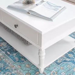 Kirklands Home McGhie 2-Drawer Coffee Table White Discount