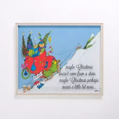 Christmas Art & Wall Decor>Kirklands Home Means a Little Bit More Grinch Wall Plaque