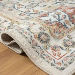 Kirklands Home Medallion Ivory Rust Area Rug, 3x6