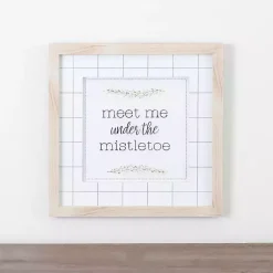 Christmas Art & Wall Decor>Kirklands Home Meet Me Under The Mistletoe Wall Plaque