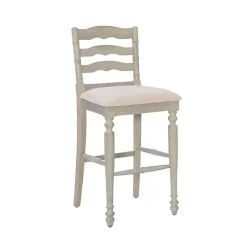 Kirklands Home Melvin Distressed wash Bar Stool White Sale