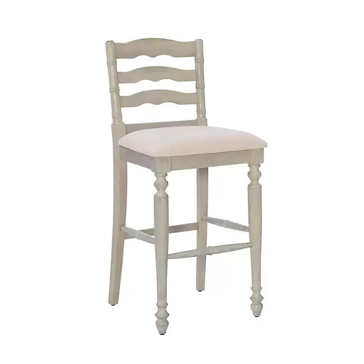 Kirklands Home Melvin Distressed wash Bar Stool White Sale