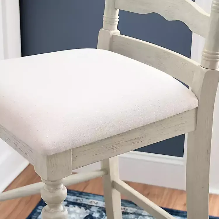 Kirklands Home Melvin Distressed wash Bar Stool White Sale