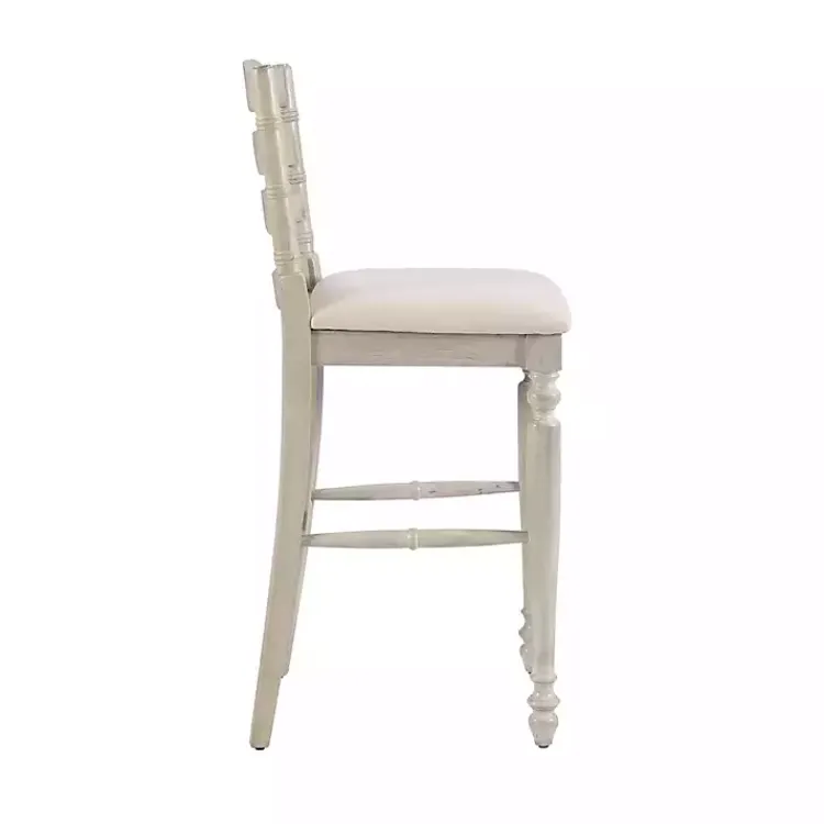 Kirklands Home Melvin Distressed wash Bar Stool White Sale