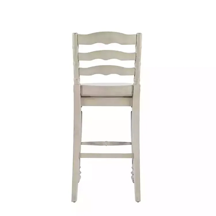 Kirklands Home Melvin Distressed wash Bar Stool White Sale