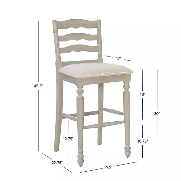 Kirklands Home Melvin Distressed wash Bar Stool White Sale