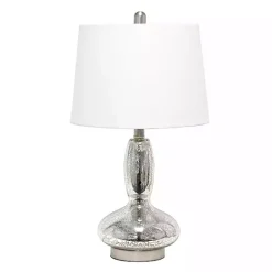 Kirklands Home Mercury Glass Curvy Table Lamp White Discount