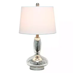 Kirklands Home Mercury Glass Curvy Table Lamp White Discount