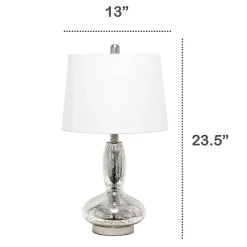 Kirklands Home Mercury Glass Curvy Table Lamp White Discount
