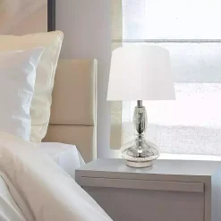 Kirklands Home Mercury Glass Curvy Table Lamp White Discount
