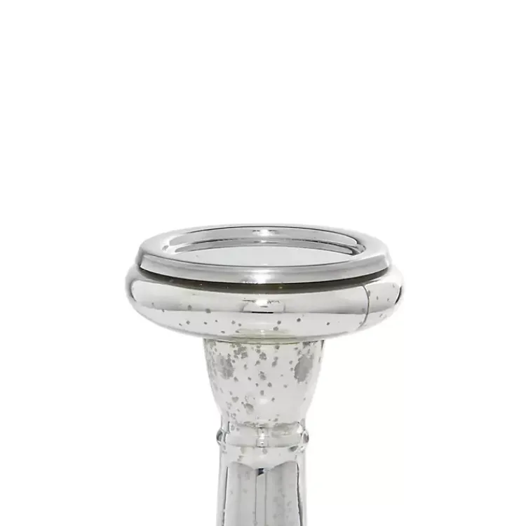 Candle Holders>Kirklands Home Mercury Glass Candle Holders, Set of 3 Silver