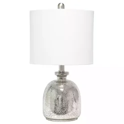 Kirklands Home Mercury Hammered Glass Shade Table Lamp White Online