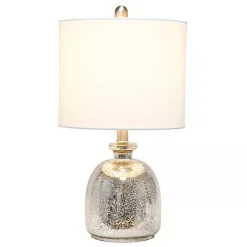 Kirklands Home Mercury Hammered Glass Shade Table Lamp White Online