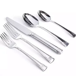 Kirklands Home Mercutio Lines Stainless Steel 20-pc. Flatware Set