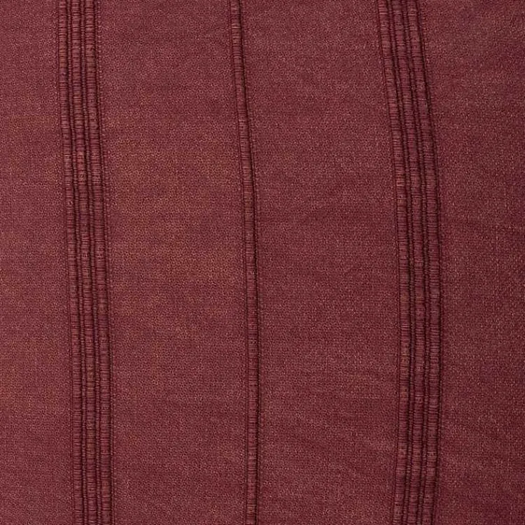 Pillows>Kirklands Home Merlot Striped Organic Cotton Throw Pillow Red