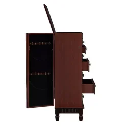 Kirklands Home Merlot Wood 7-Drawer Joslyn Jewelry Armoire Brown Outlet
