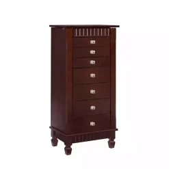 Kirklands Home Merlot Wood 7-Drawer Joslyn Jewelry Armoire Brown Outlet