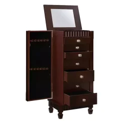 Kirklands Home Merlot Wood 7-Drawer Joslyn Jewelry Armoire Brown Outlet