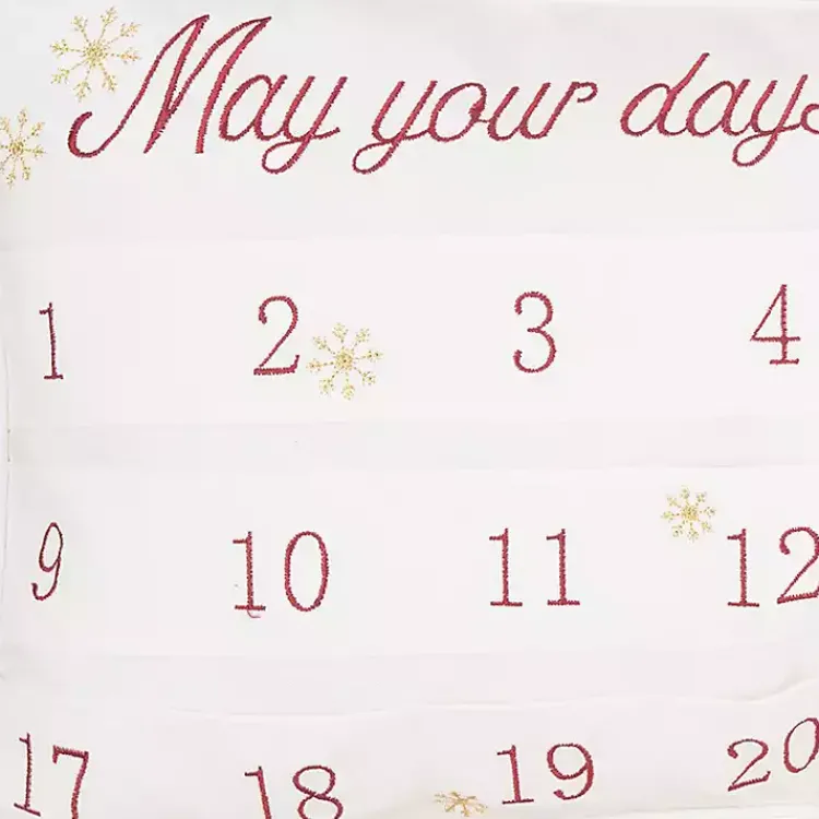 Christmas Pillows>Kirklands Home Merry & Bright Advent Calender Lumbar Pillow