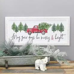 Christmas Art & Wall Decor>Kirklands Home Merry & Bright Beaded Frame Wall Plaque