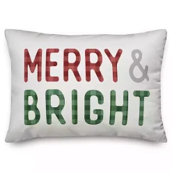 Christmas Pillows>Kirklands Home Merry & Bright Lumbar Pillow