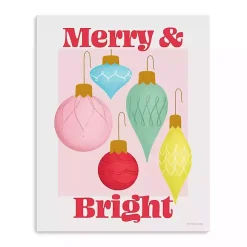 Christmas Art & Wall Decor>Kirklands Home Merry & Bright Poster Canvas Print