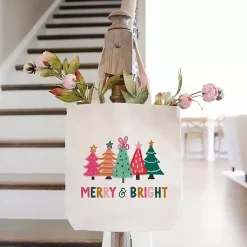 Christmas Decorations>Kirklands Home Merry & Bright Whimsy Wonderland Canvas Tote Bag