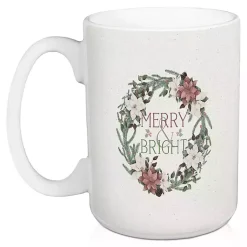 Christmas Dining & Entertaining>Kirklands Home Merry & Bright Wreath Christmas Mugs, Set of 2