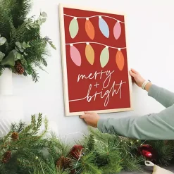 Christmas Art & Wall Decor>Kirklands Home Merry and Bright Lights Wall Plaque