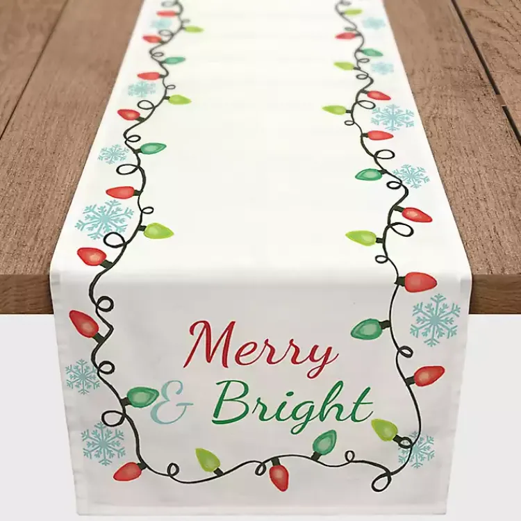 Kirklands Home Merry and Bright with Lights Table Runner, 72 in. Multi Online