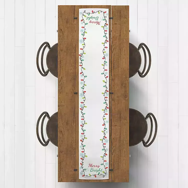 Kirklands Home Merry and Bright with Lights Table Runner, 90 in. Multi Best