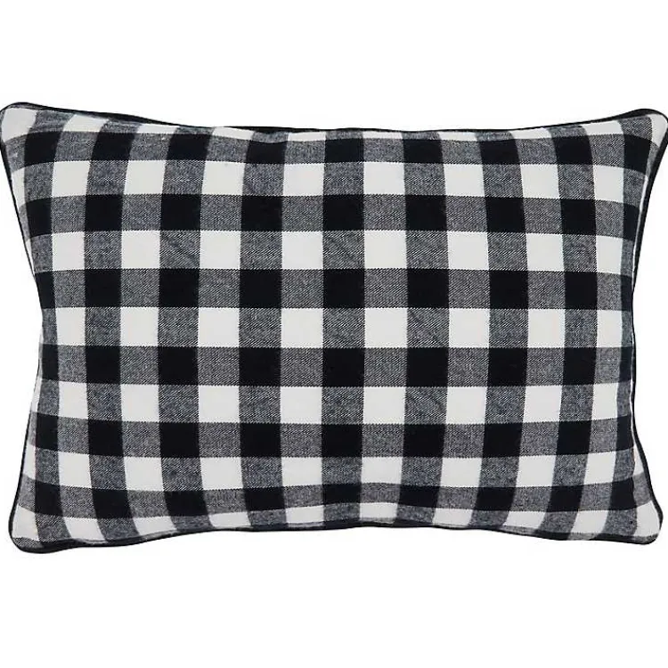 Christmas Pillows>Kirklands Home Merry Buffalo Plaid Lumbar Pillow