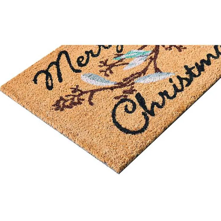 Outdoor Christmas Decorations>Kirklands Home Merry Christmas Berries Doormat Brown