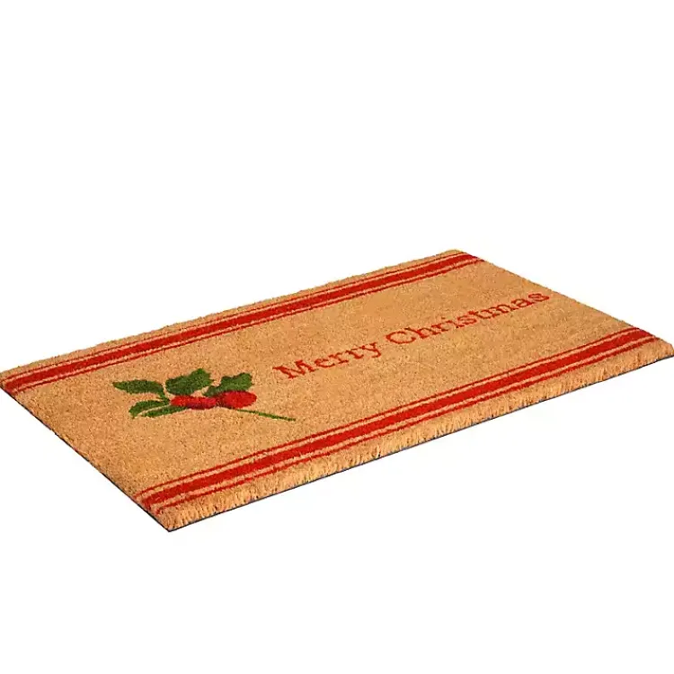 Outdoor Christmas Decorations>Kirklands Home Merry Christmas Berry Sprig Doormat