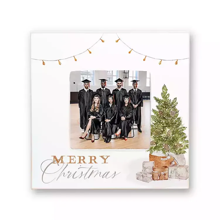 Christmas Decorations>Kirklands Home Merry Christmas Cottage Tree Picture Frame, 4x4