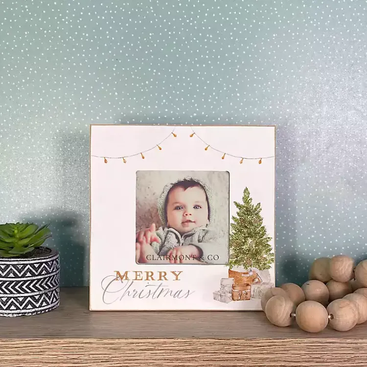 Christmas Decorations>Kirklands Home Merry Christmas Cottage Tree Picture Frame, 4x4