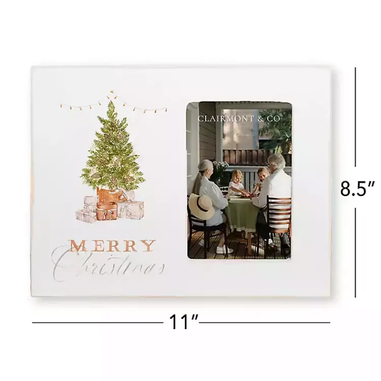 Christmas Decorations>Kirklands Home Merry Christmas Cottage Tree Picture Frame, 4x6