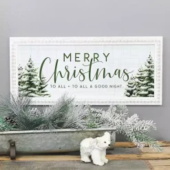 Christmas Art & Wall Decor>Kirklands Home Merry Christmas Evergreen Beaded Frame Wall Plaque