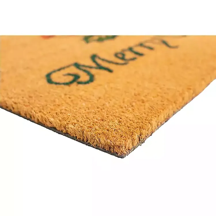 Outdoor Christmas Decorations>Kirklands Home Merry Christmas Holly Branch Doormat