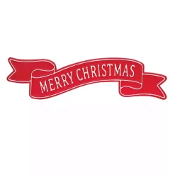 Christmas Art & Wall Decor>Kirklands Home Merry Christmas Metal Banner Wall Sign Red
