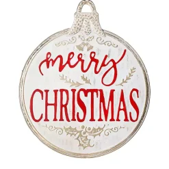 Christmas Art & Wall Decor>Kirklands Home Merry Christmas Metal Ornament Wall Plaque