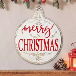 Christmas Art & Wall Decor>Kirklands Home Merry Christmas Metal Ornament Wall Plaque