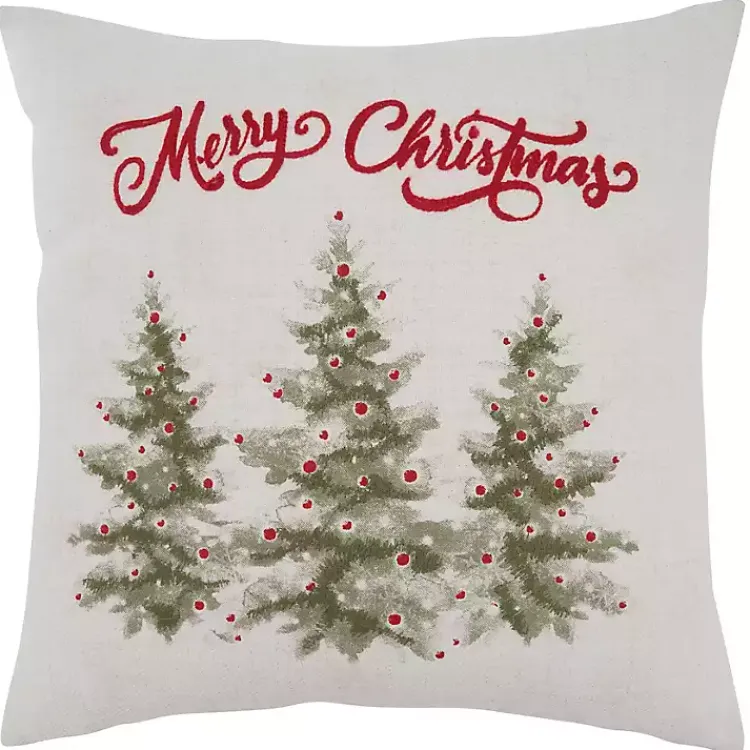 Pillows>Kirklands Home Merry Christmas Pine Trees Pillow