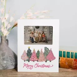 Christmas Decorations>Kirklands Home Merry Christmas Pink Trees Picture Frame, 4x6