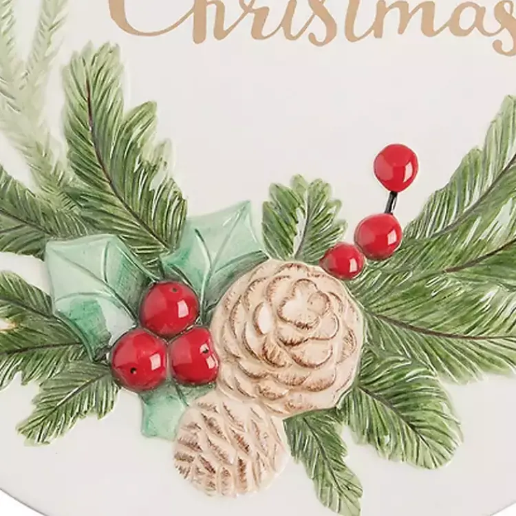 Kirklands Home Merry Christmas Round Serving Platter Sale