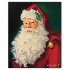 Christmas Art & Wall Decor>Kirklands Home Merry Christmas Santa Portrait Canvas Art Print