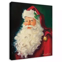 Christmas Art & Wall Decor>Kirklands Home Merry Christmas Santa Portrait Canvas Art Print